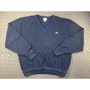 VINTAGE Izod Lacoste Sweater Adult Extra Large Blue Knit Golf Golfing Casual Men
